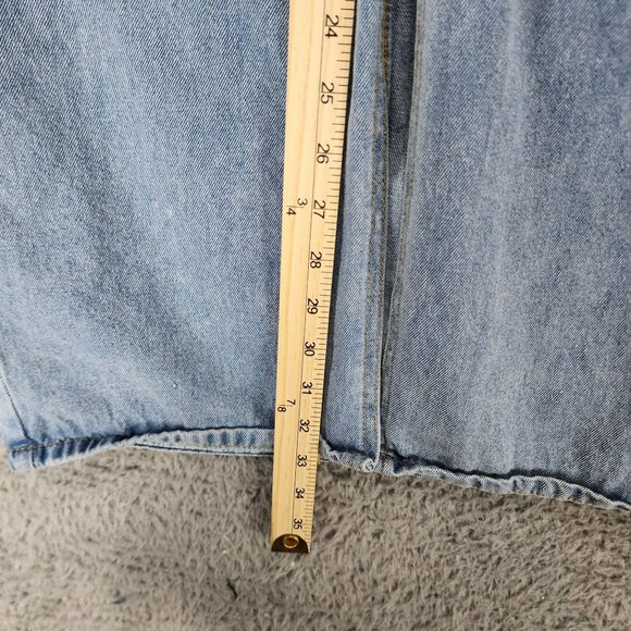 Shein Skirt Womens 6 Medium Wash Stretch Slit Straight Denim *Read* - Picture 7 of 12